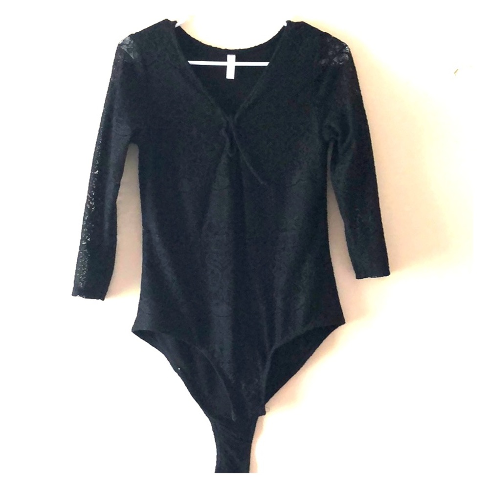 Black lace bodysuit
